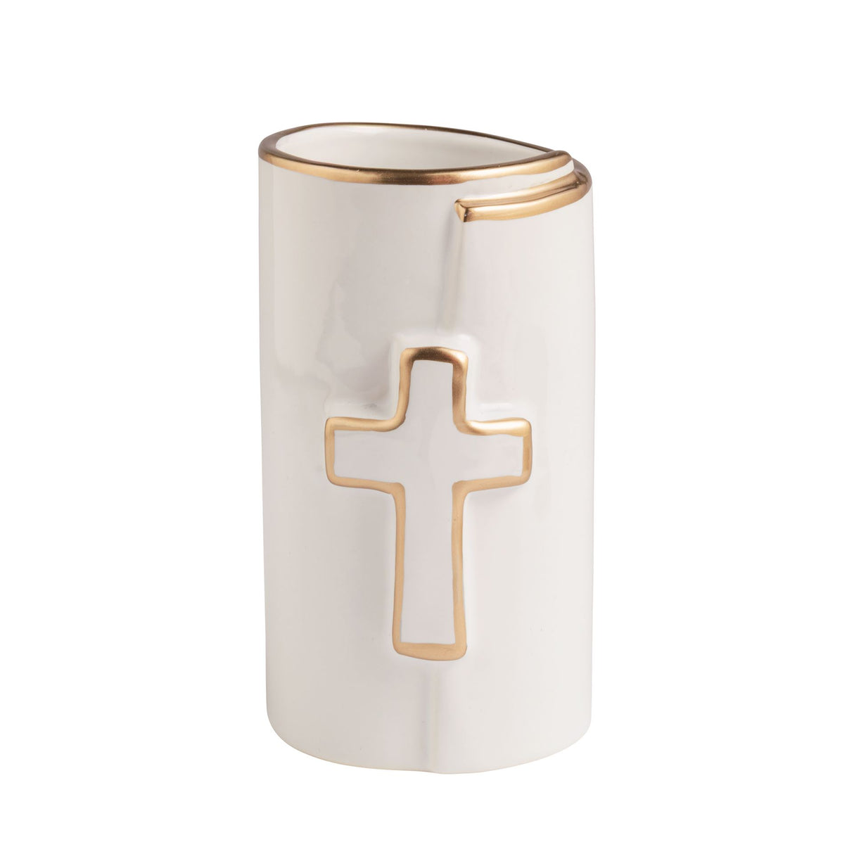 Cross Gold Motif Vase