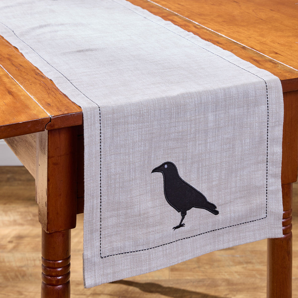 Applique Crow Table Runner 13" X 54"