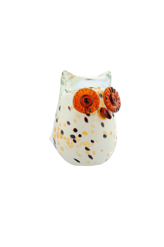 L3.5''w4''h4.5'' - Glass Owl Figuirine
