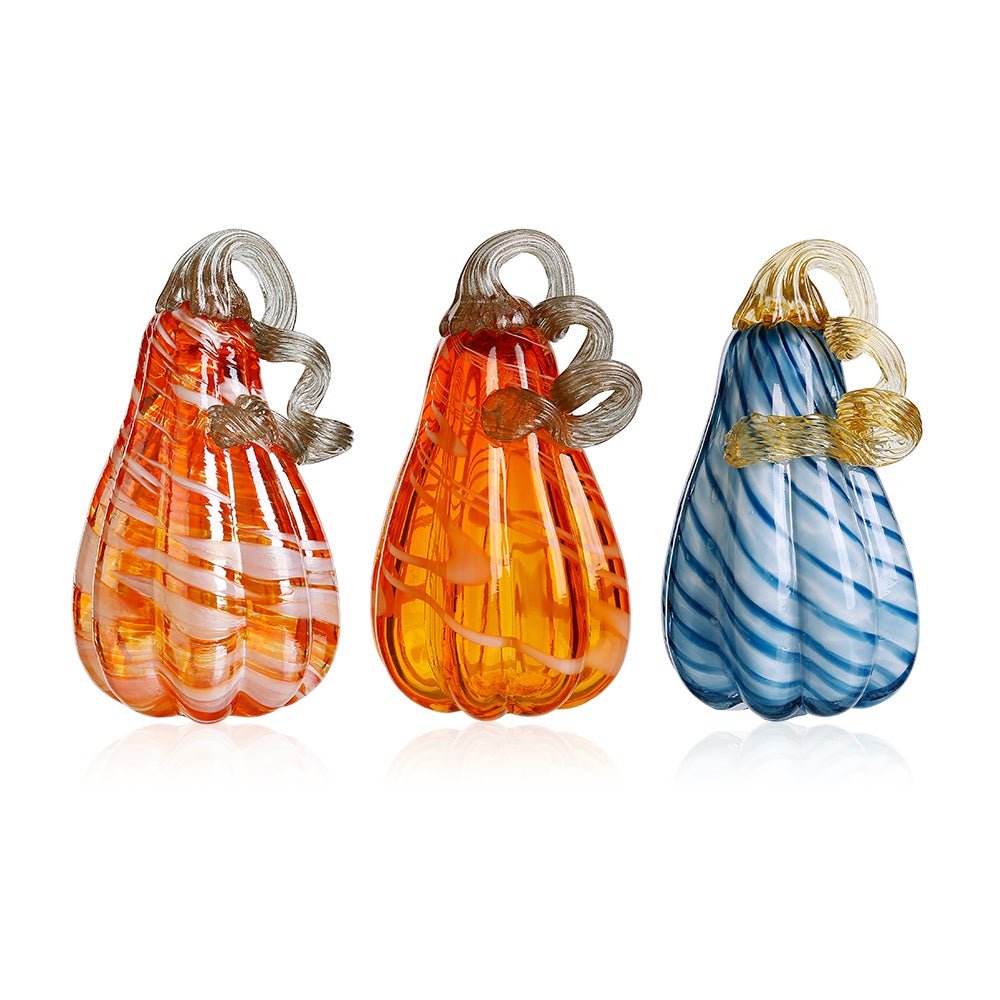 6.7" Glass Pumpkin
