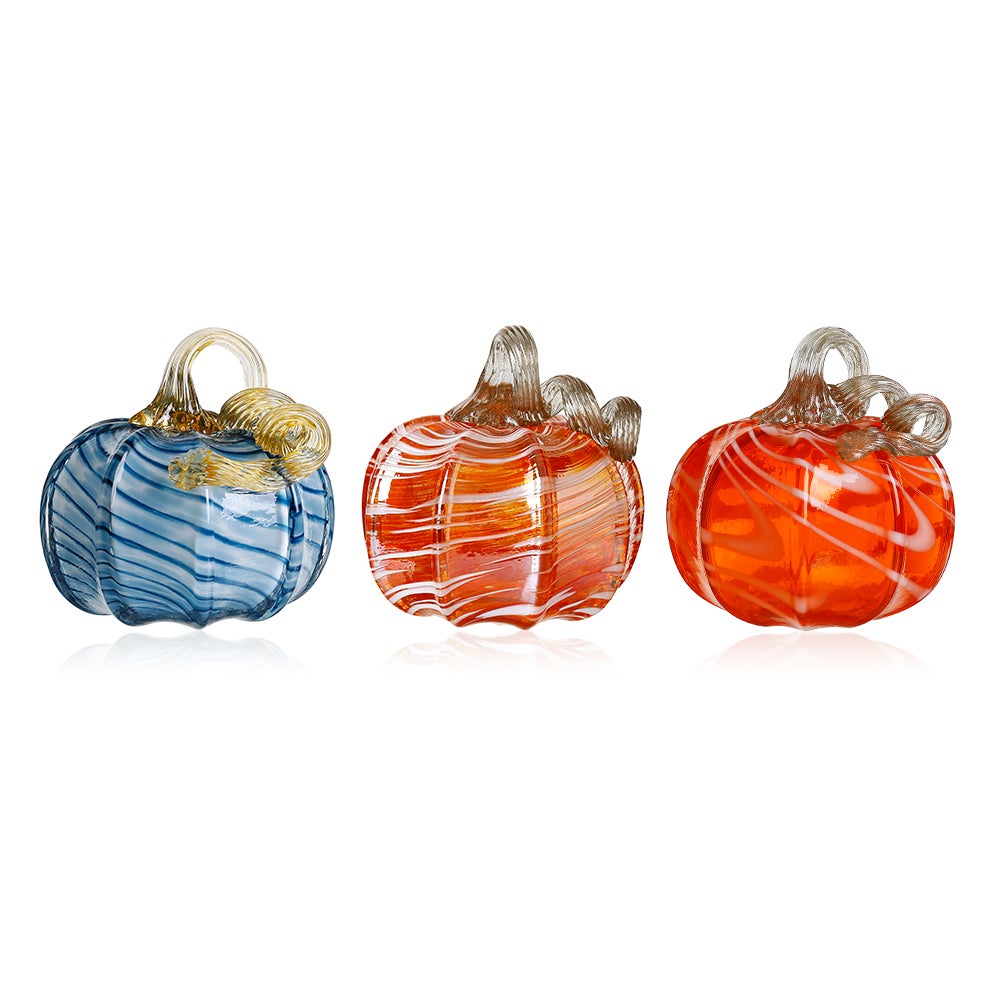 6" Glass Pumpkin