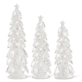 3 Crystal Tear Drop Christmas Trees w/Star