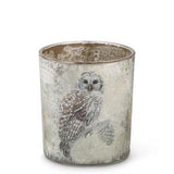 3 Glass Snowy Owl Containers