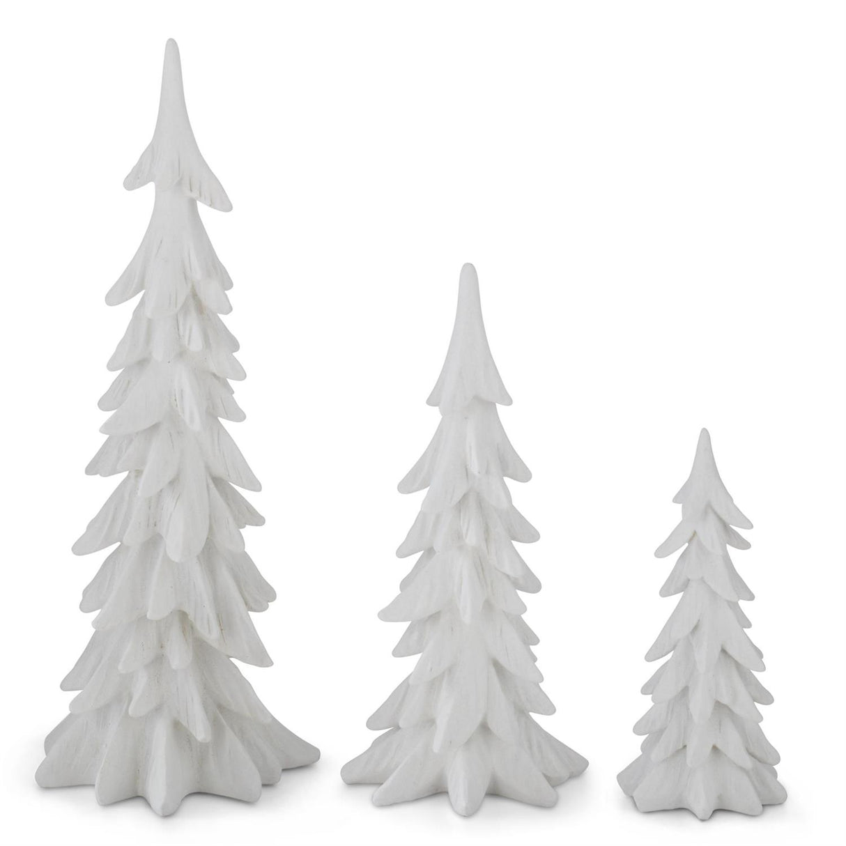 Large White Velvet Christmas Trees