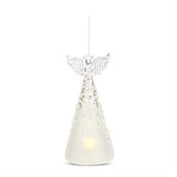 3 Frosted & Beaded Glass LED Angels w/Timer
