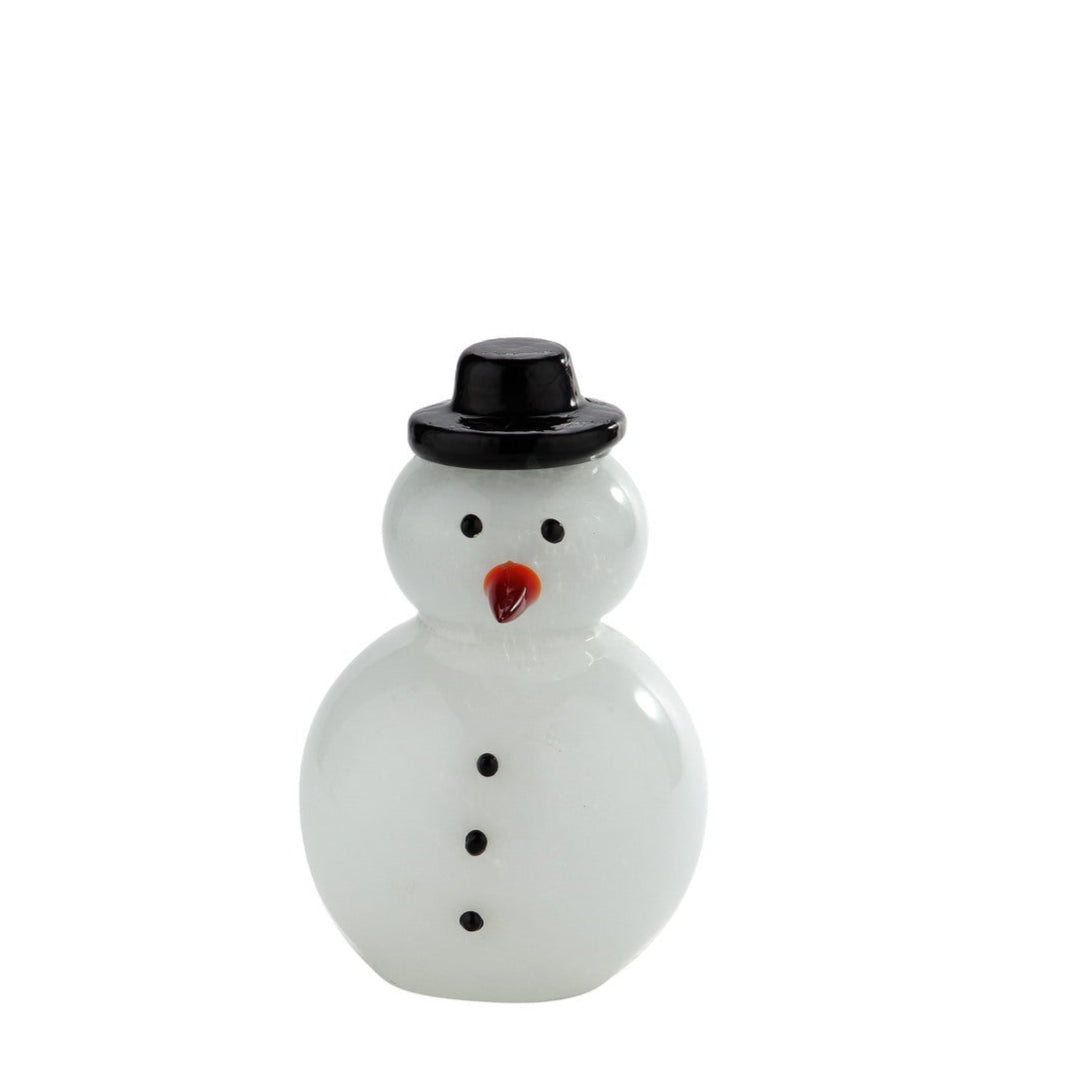 8.5" - Glass Snowman Figurine