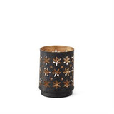 Black Metal Votive Holders w/Snowflake