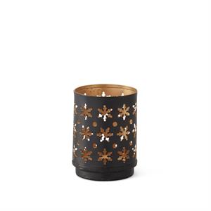 Black Metal Votive Holders w/Snowflake