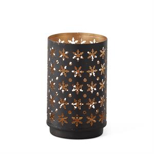 Black Metal Votive Holders w/Snowflake