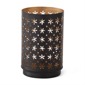 Black Metal Votive Holders w/Snowflake