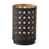Black Metal Votive Holders w/Snowflake