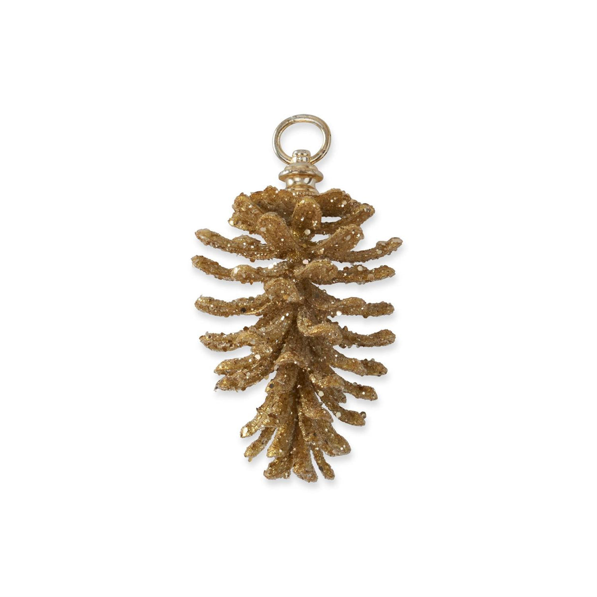 6.75 Inch Gold Glittered Pinecone Ornament