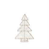 2 Electric LED Silver Christmas Trees