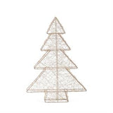 2 Electric LED Silver Christmas Trees
