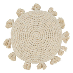 Round Tassel Pillow - Poly Filled