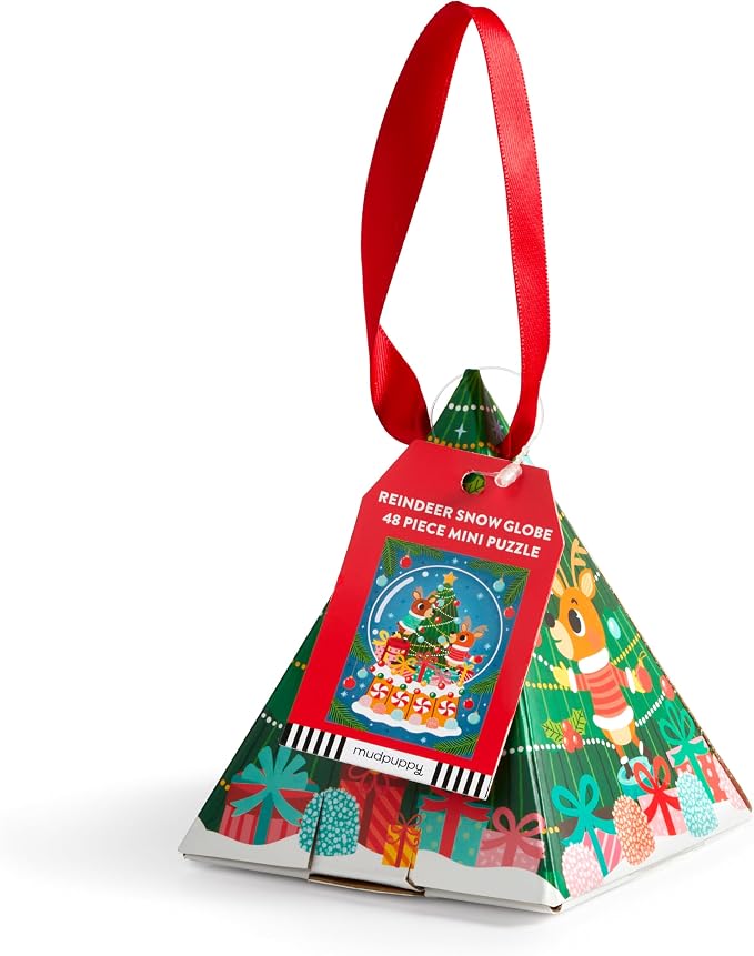 Puzzle Ornament Reindeer Snowglobe