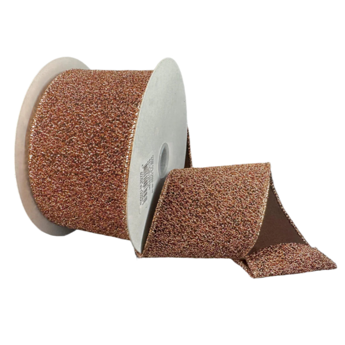 Bronze + Black Fuzzy Metallic Ribbon -  2.5" x 10y