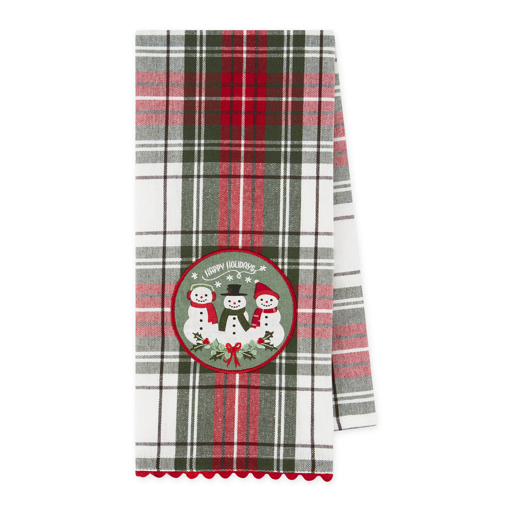 Snow Friends Embellished Dishtowel