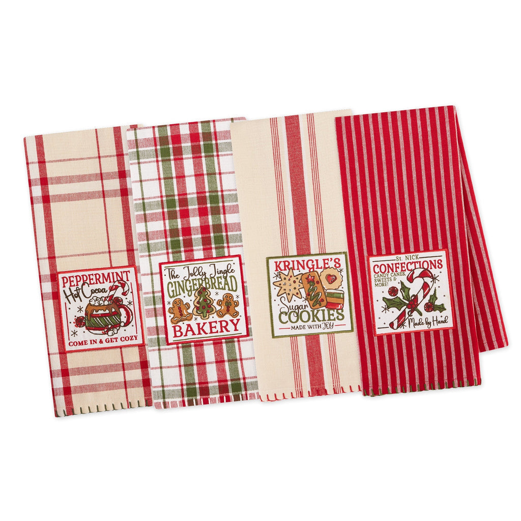 Holly Jolly Cookie Co. Embellished Dishtowels Mixe