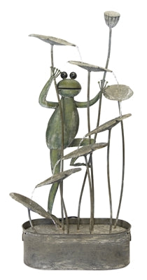 Frog Fountain 22"W x 47.25"H Iron