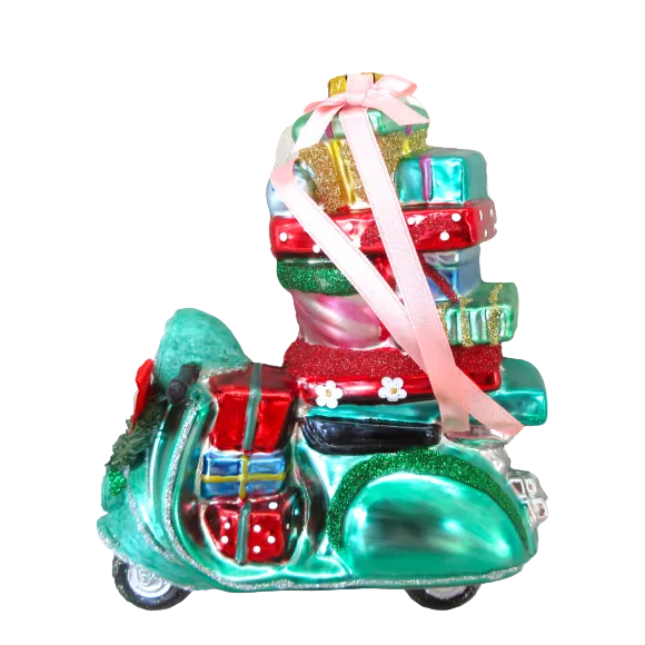 Scooter with Gifts Ornament