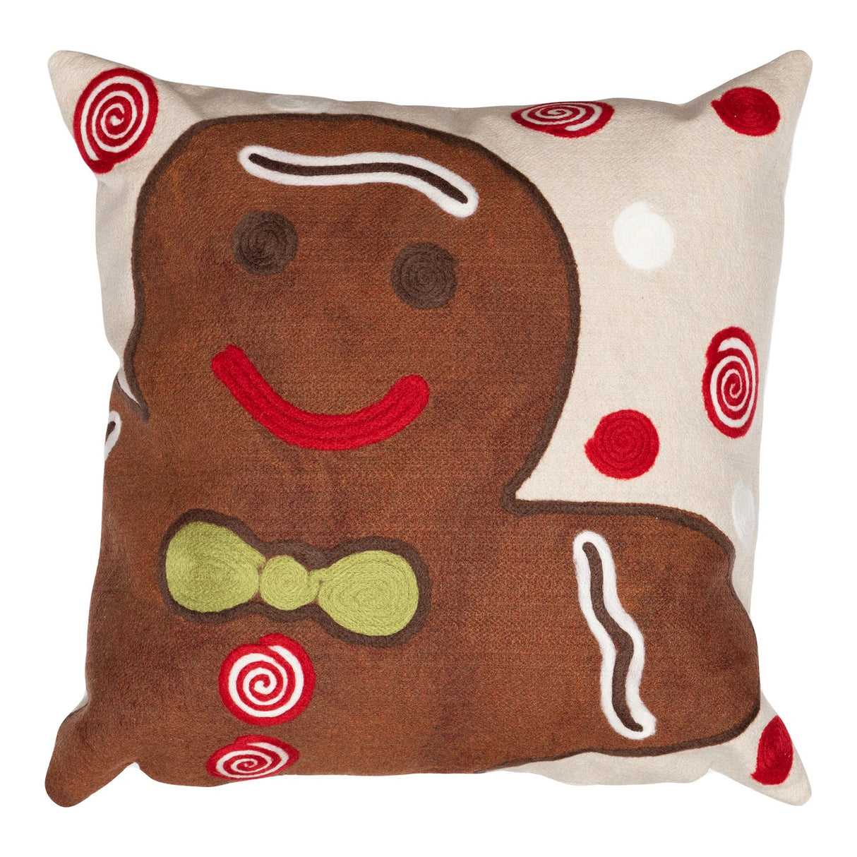 GINGER BOY CHOCOLATE - 20"X20"  Indoor + Outdoor Pillow