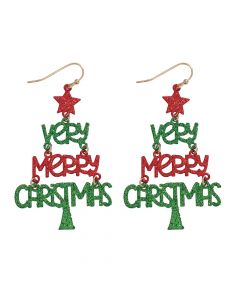 Earrings-Very Merry Christmas Tree