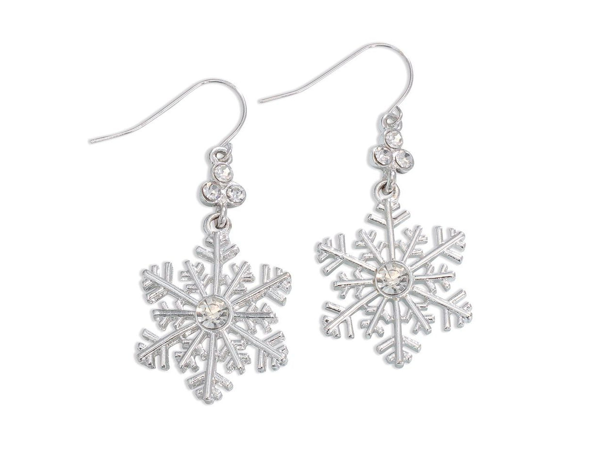 Earrings-Crystal Snowflakes