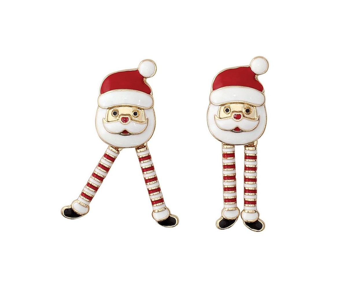 Earrings-Dancing Santa