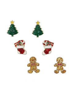 Earrings-Gingerbread Tree Stocking