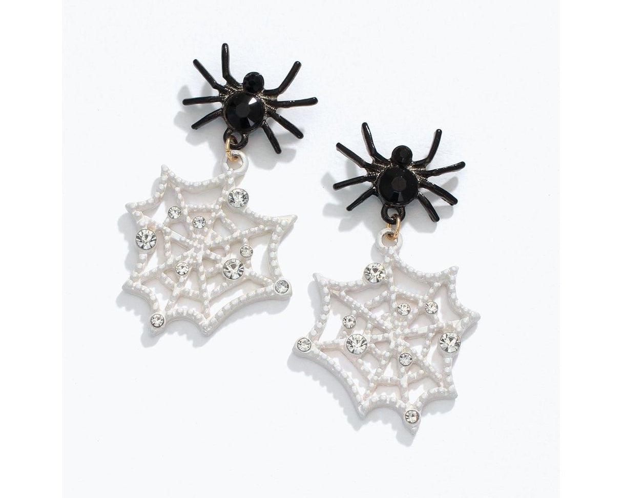 Earrings-Spiders with Webs