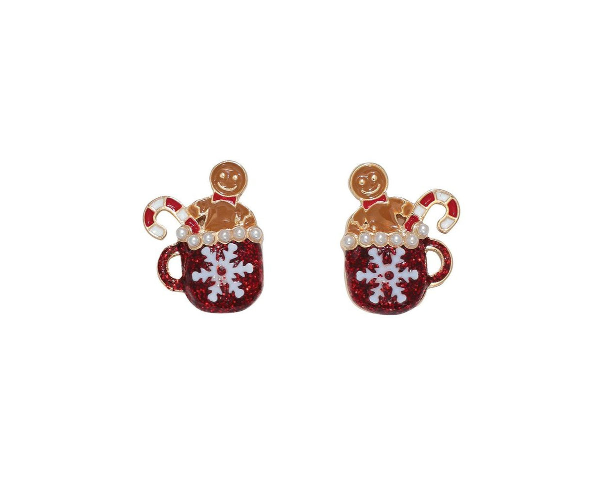 Earrings-Hot Chocolate w Pearls