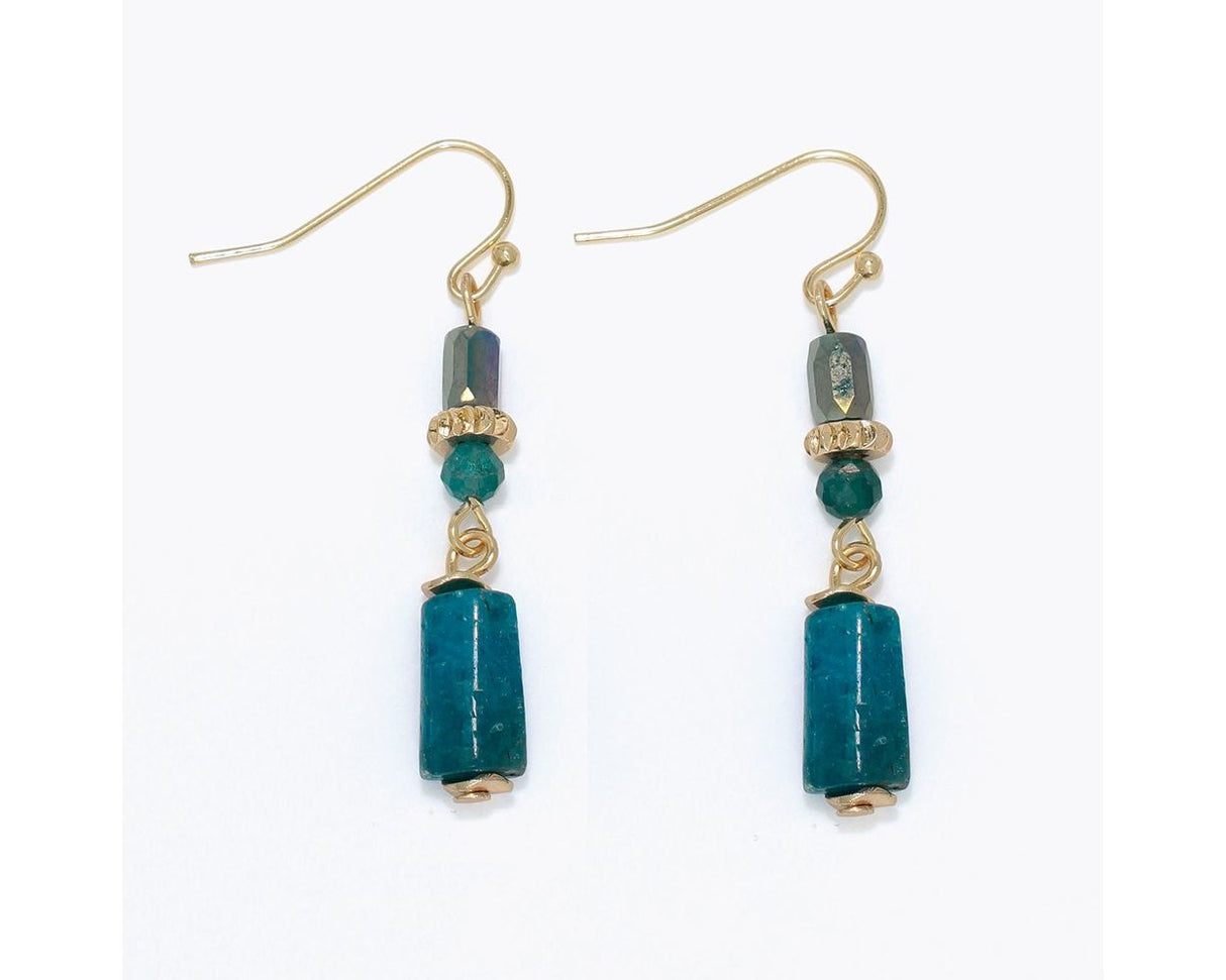 Earrings-Gold & Semi-precious Drop