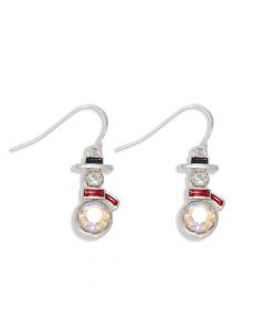 Earrings-AB Crystal Snowmen