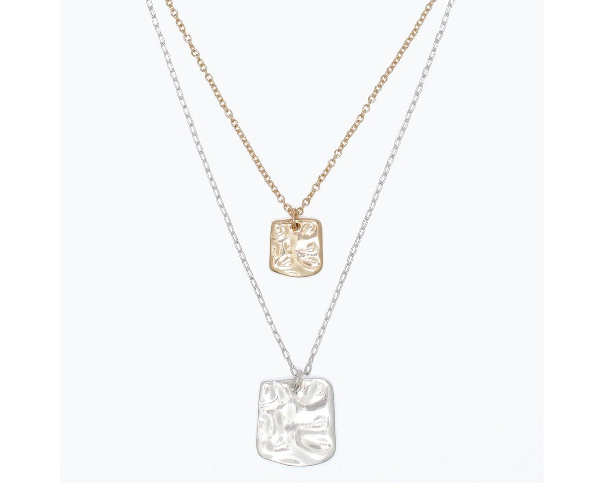 Necklace-Two Necklaces Hammered