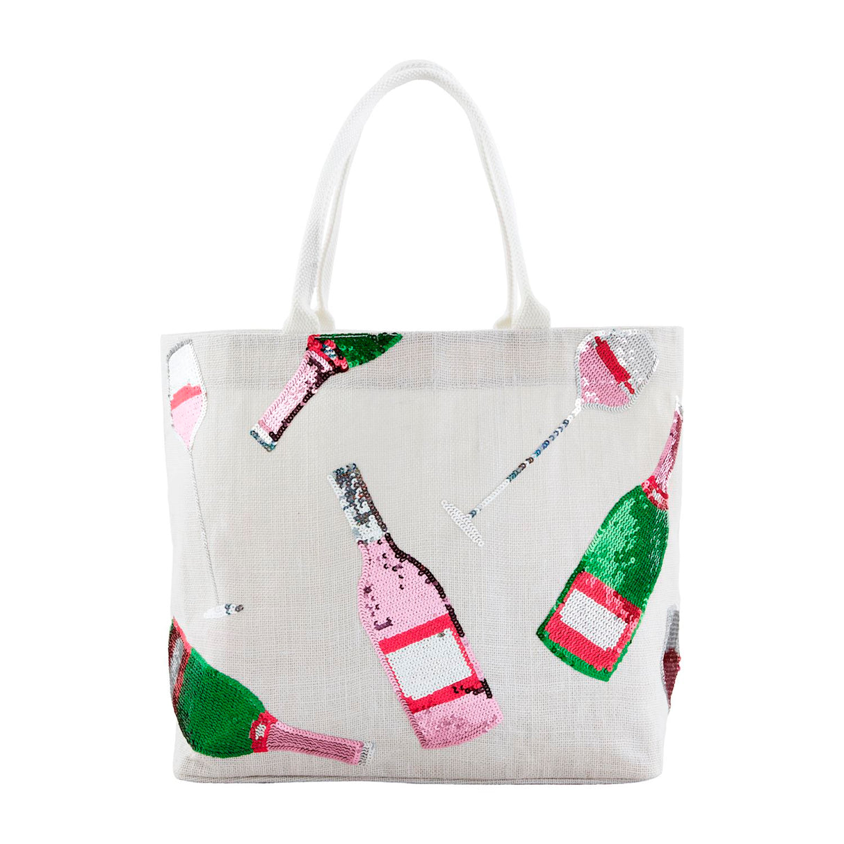 Holiday Sparkle Tote - White