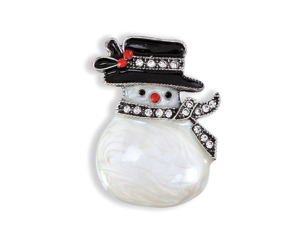 Pin-Snowlady with Crystals