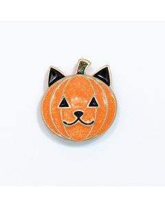 Pin-Orange Pumpkin Cat