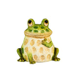 Ceramic Frog Family Statue, 7"H