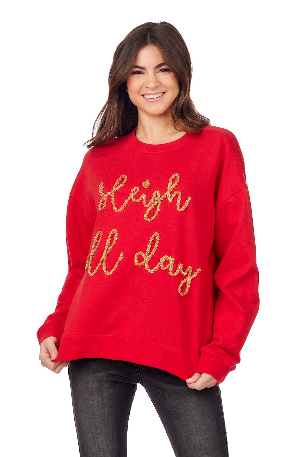 Holiday Sparkle Sweatshirt - Red