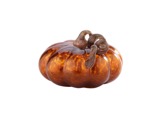 5.5'' Glass Pumpkin With Curly Stem