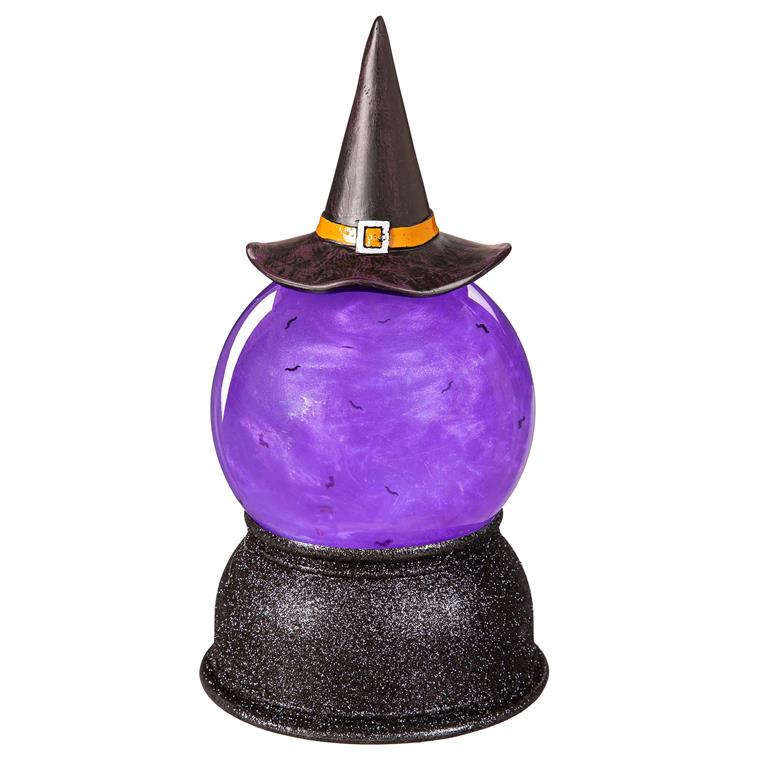 Haunted House 8.5 LED Witch Hat Waterglobe