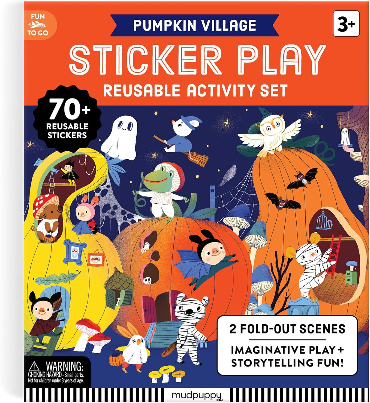 Sticker Reusable Pumpkin Village