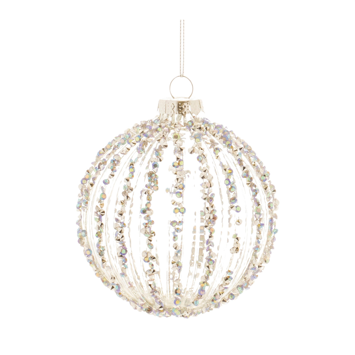 Ball Ornament 3”D Glass