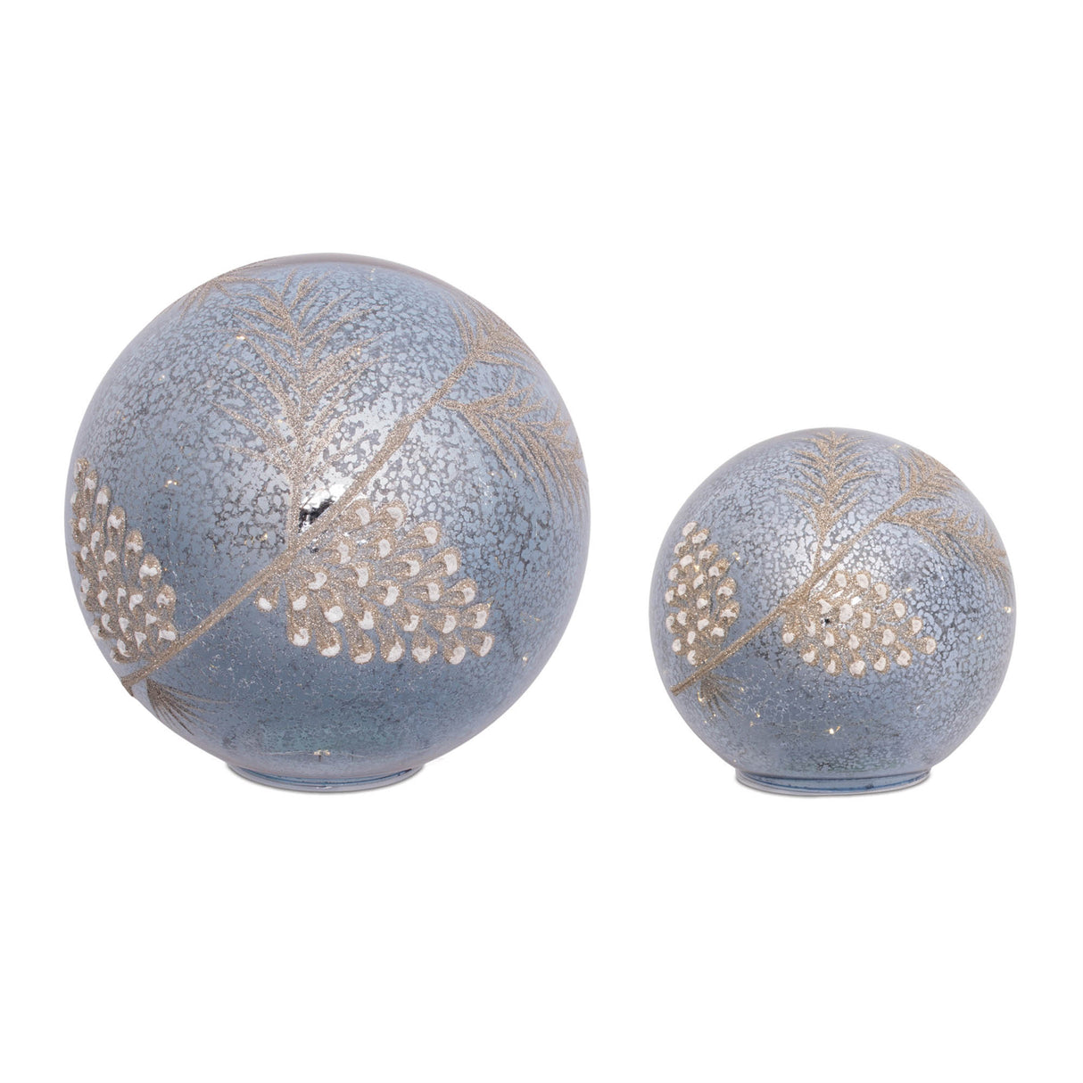 LED Globe w/Cone (Set of 2) 5"H, 7.