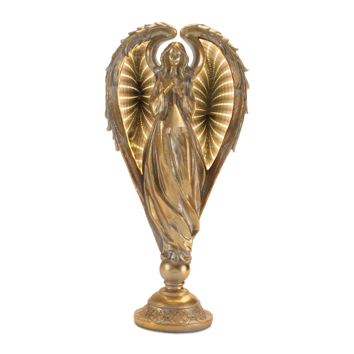 Angel w/Ekkolight Wings 16.5"H Resin