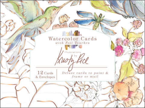 Watercolor Cards with Foil Touches: Illustrations