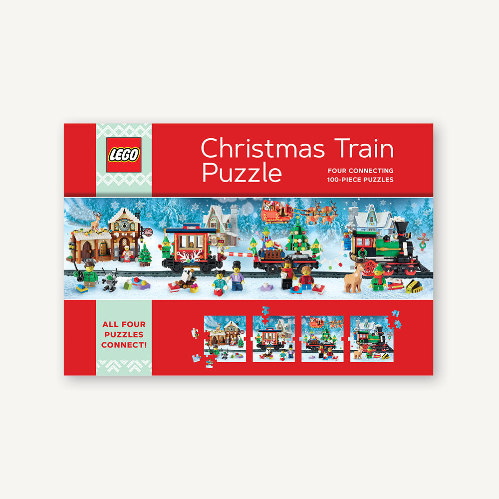 LEGO Puzzle Christmas Train (Four 100-Piece Puzzles)