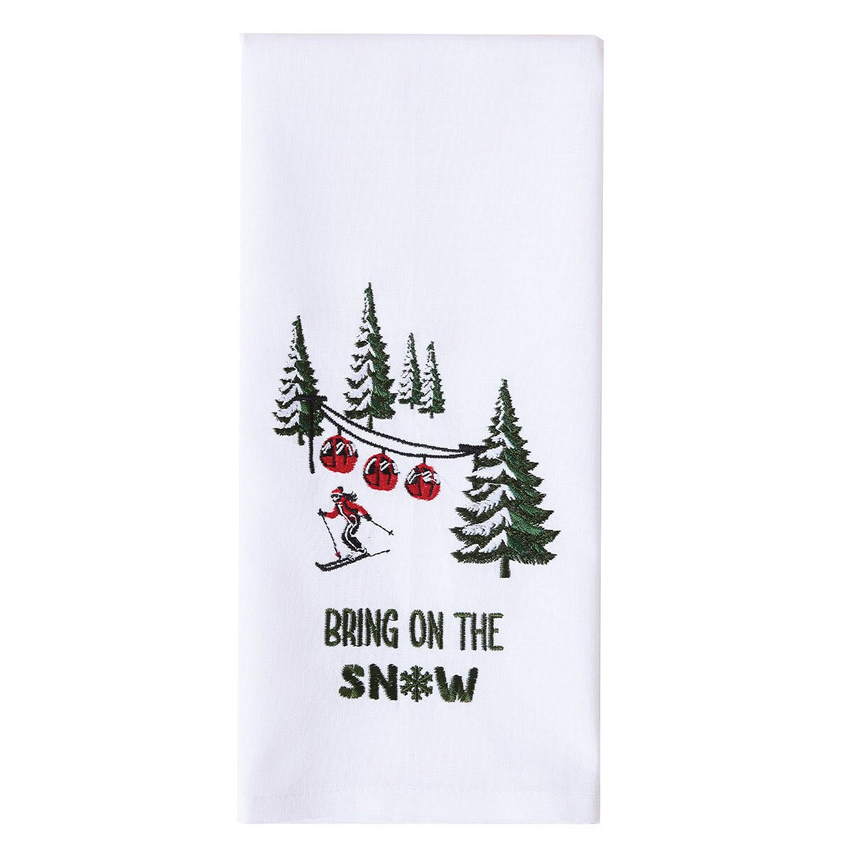 Down Hill Run Decorative Dishtowel