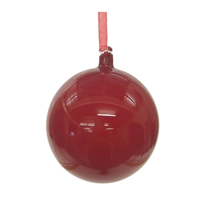 Ball Ornament 4”D Glass